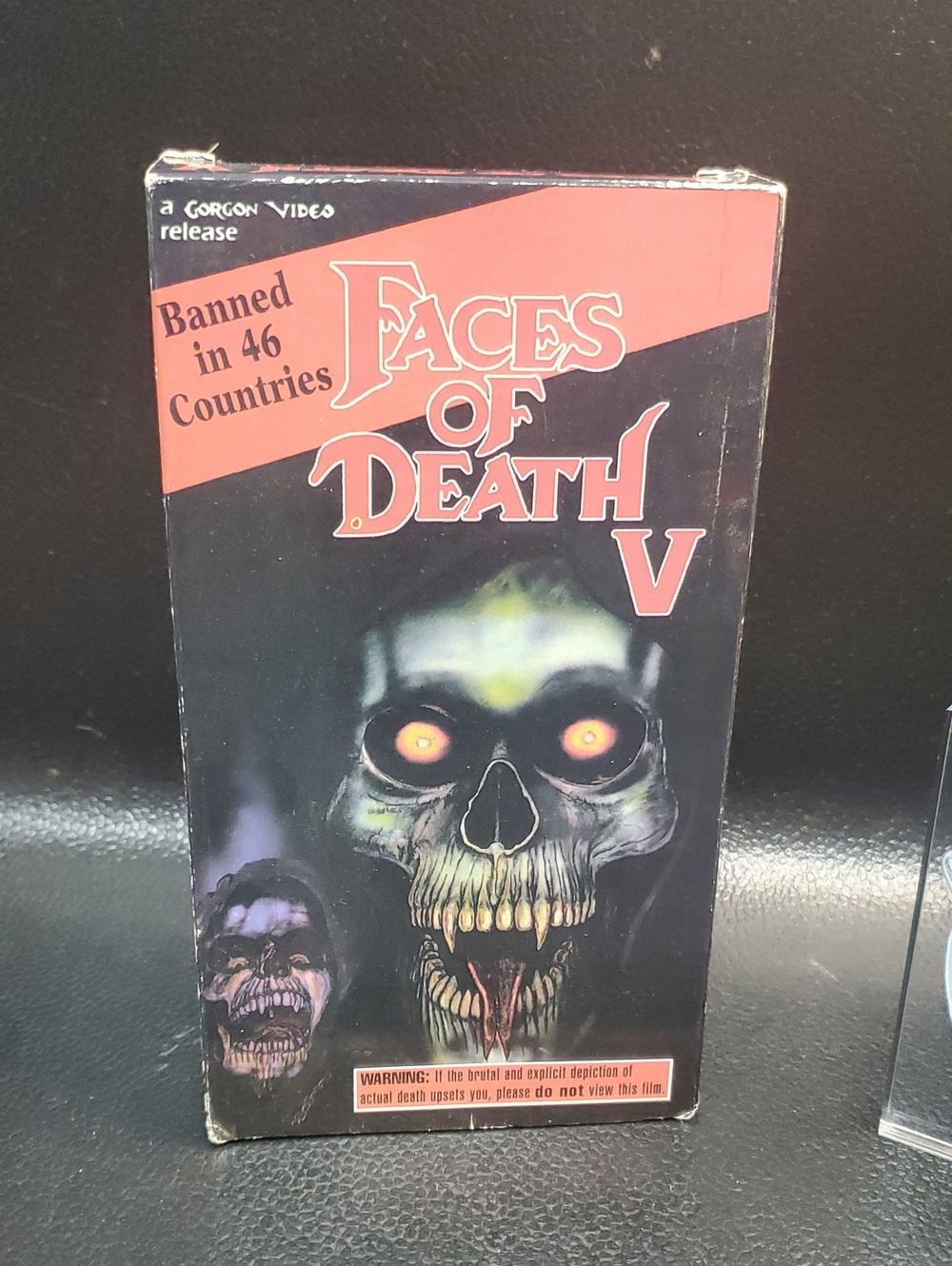 Faces of Death V VHS Tape - Black and Red Horror Video
